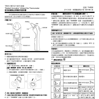 TH809 使用說明書