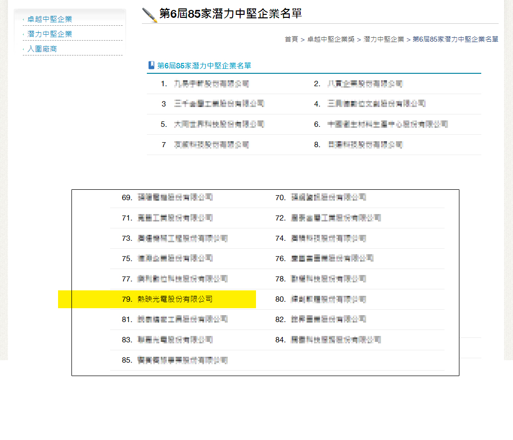 潛力中堅企業